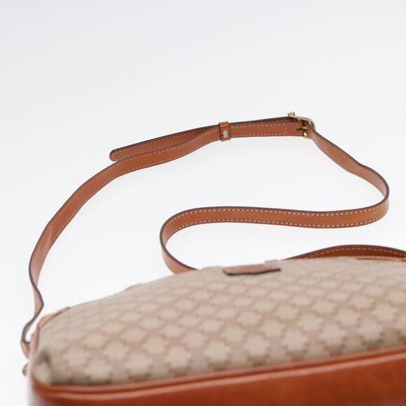 CELINE Macadam Canvas Shoulder Bag Beige Gold - Picture 8 of 13